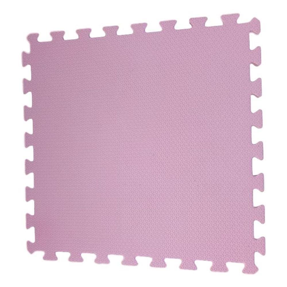 Tatame Tapete EVA Com Borda 50 X 50 X 3cm Rosa Prisma