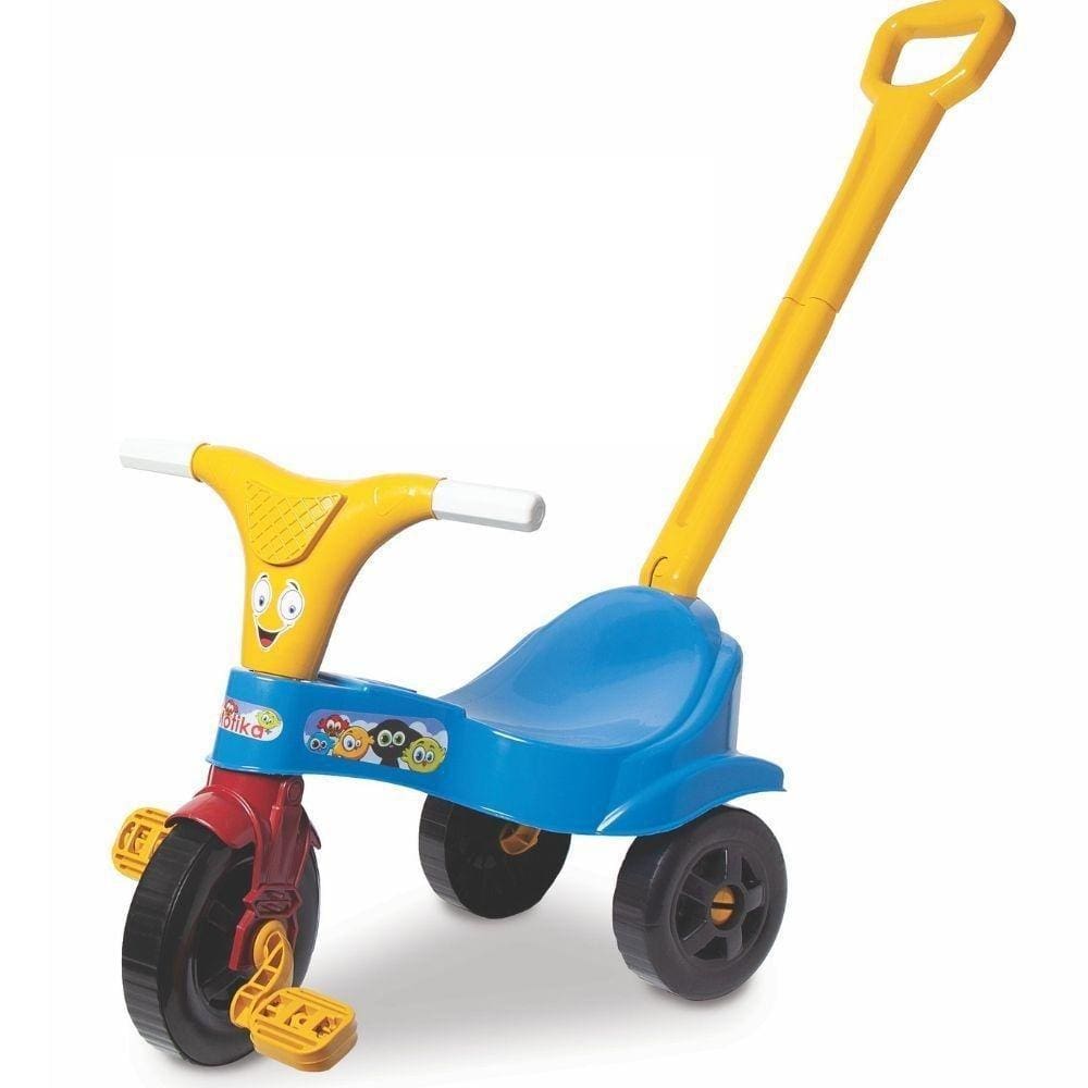 Triciclo Infantil com Empurrador Motoca Passeio Velotrol