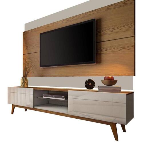 Rack com Painel Classic 2G 1.8 Freijó com Off White - Imcal Móveis Menor preço em Rack com Painel Classic 2G 1.8 Freijó com Off White - Imcal Móveis