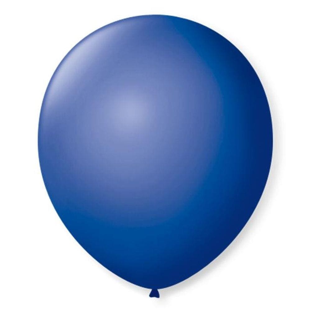 Balão São Roque Número 7 Azul Cobalto 50 Unidades