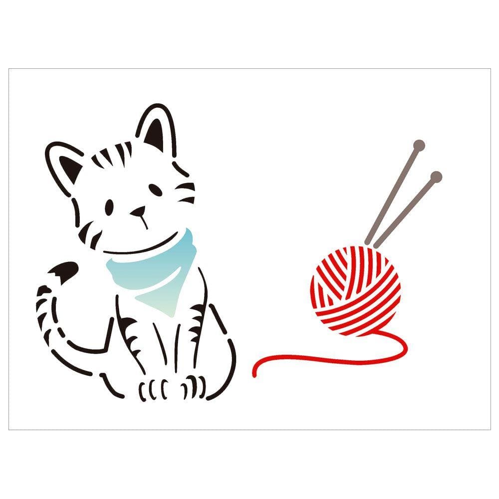 Stencil de Acetato para Pintura OPA Simples 15 x 20 cm - 2170 Pet Gato