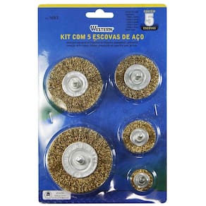 Kit Escovas Circulares De Aço 5 Peças 1683 Western