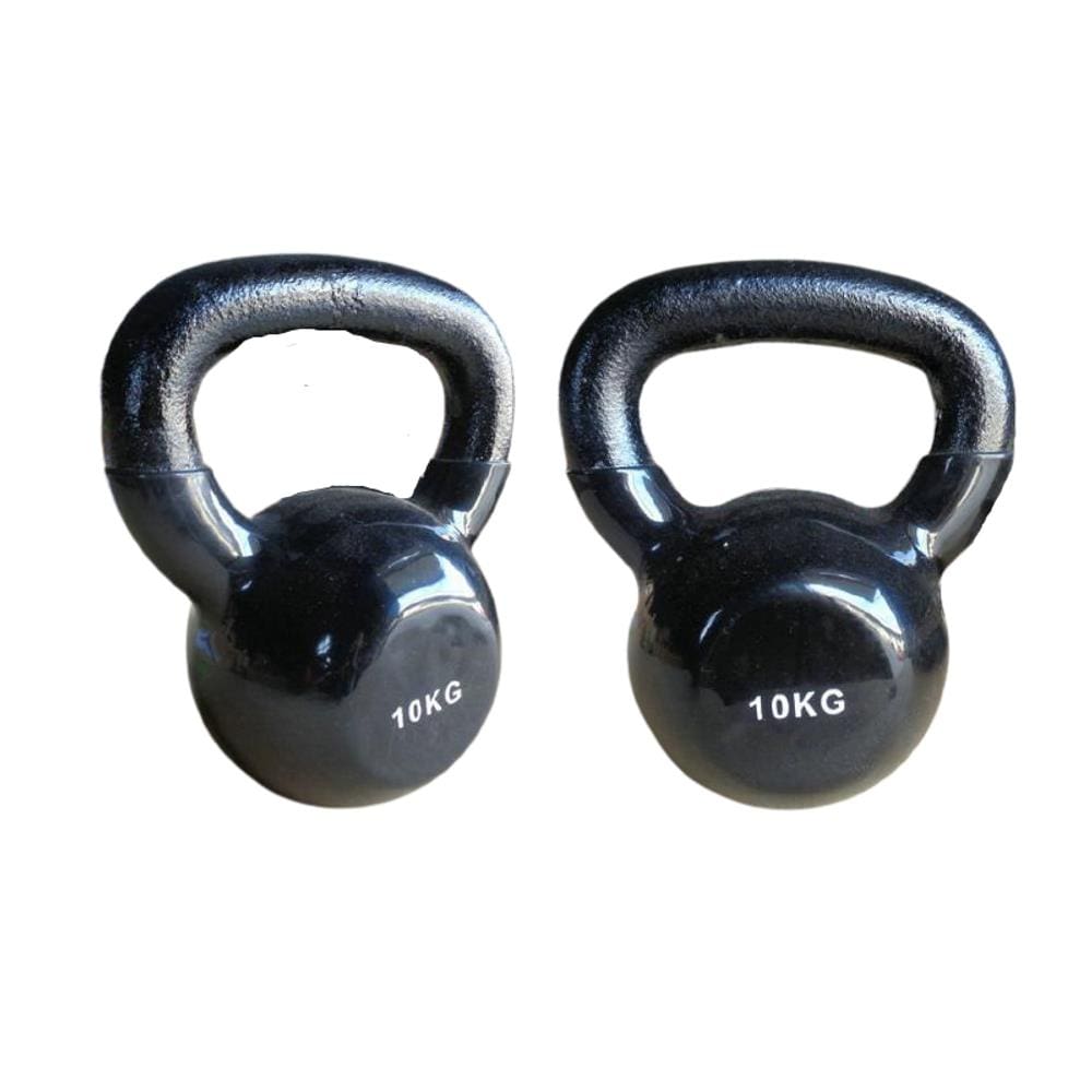 Kit 2 Halteres Kettlebell em ferro fundido Pelegrin PEL-10KB Emborrachado 10kg