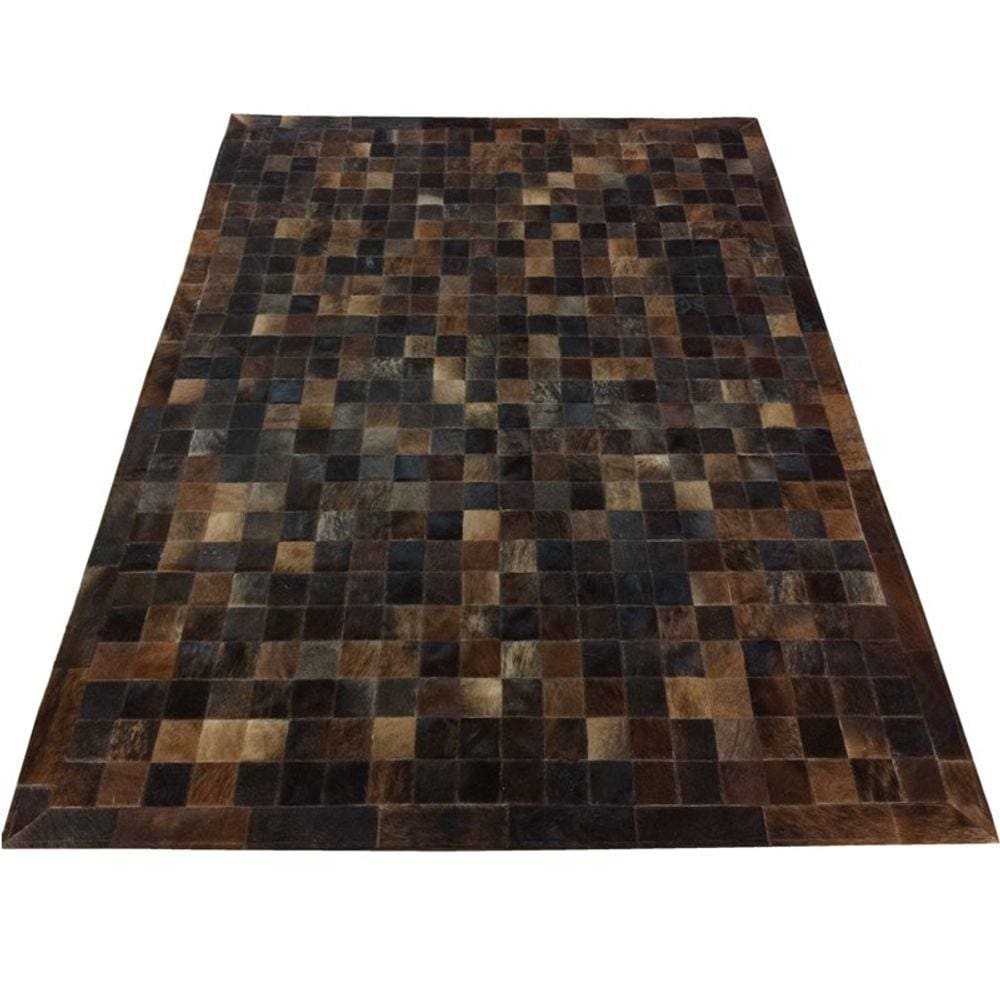 Tapete De Couro Marrom Exótico 1,50X2,00 Com Borda