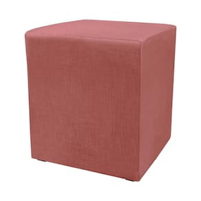Puff Zelda Quadrado Multiuso 43x43x43cm Tecido  Suede Vinho