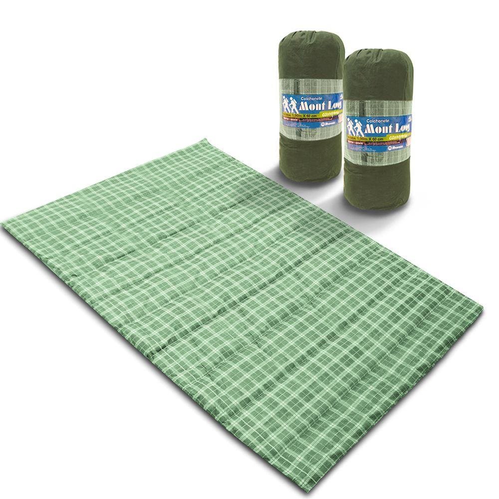 Kit 2 Colchonete Multiuso Casal Ginastica Yoga Exercício Academia Camping 190x130cm
