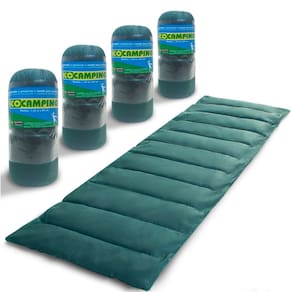 Kit 4 Colchonete Multiuso Solteiro Ginastica Yoga Exercício Academia Camping Verde 190x60cm