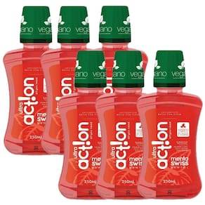 Kit 6 Antissépticos Bucal Ultra Action Menta Swiss 250ml