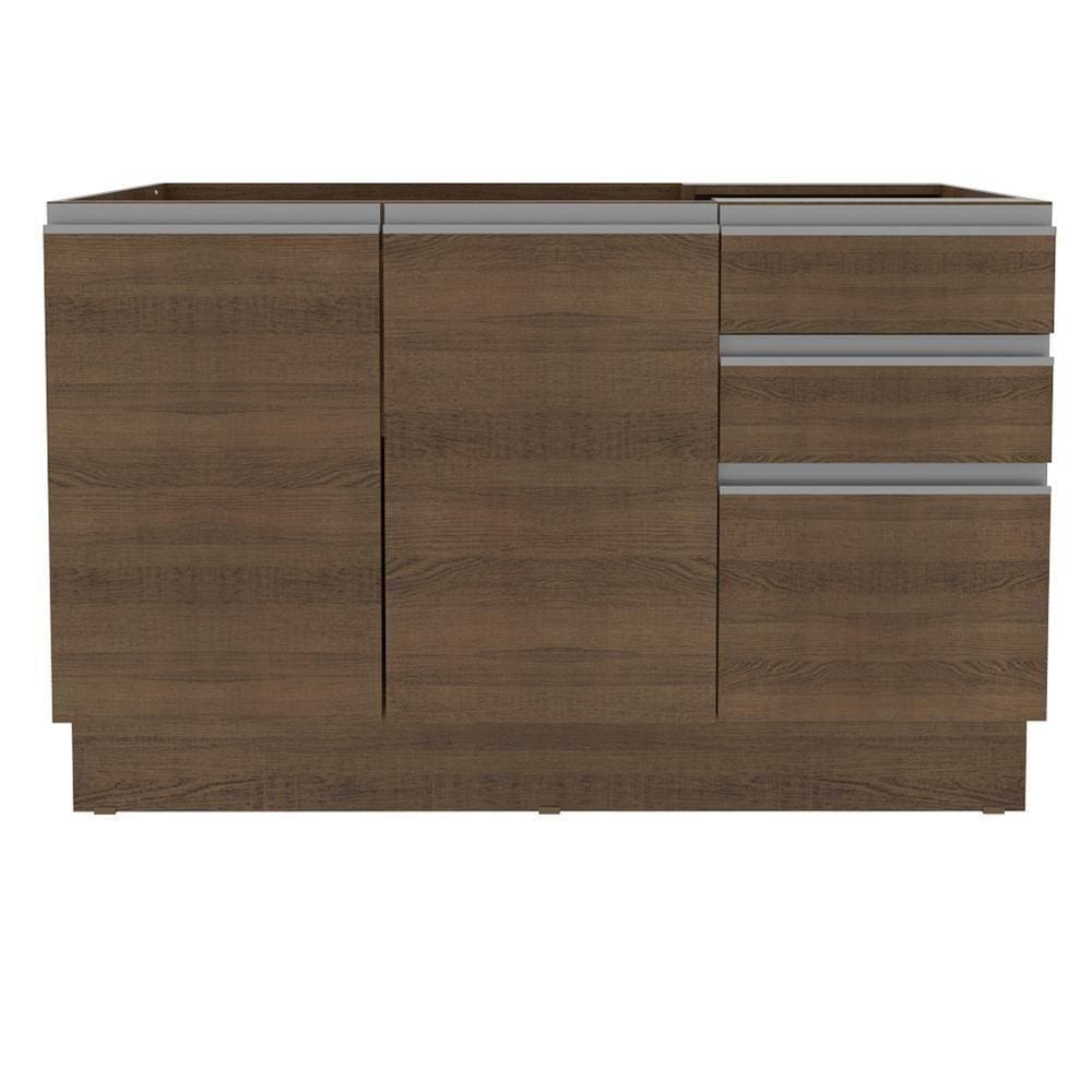 Balcão de Pia Glamy Rustic 2 Portas 3 Gavetas Madesa