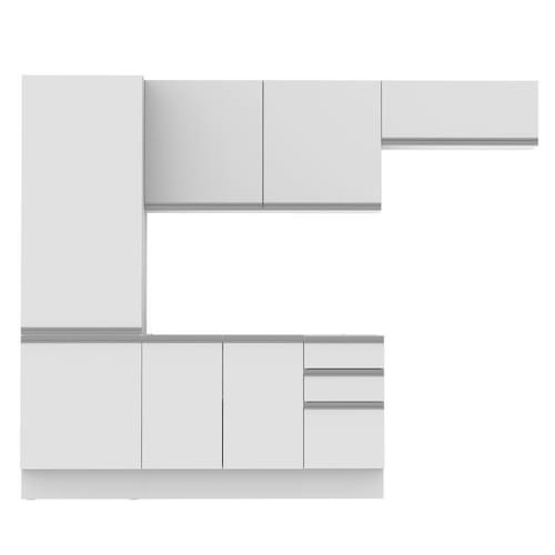 Cozinha Acordes Glamy Branco 100% MDF Armário Balcão Madesa Menor preço em Cozinha Acordes Glamy Branco 100% MDF Armário Balcão Madesa