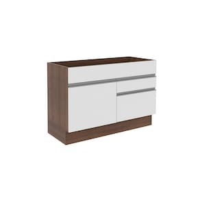 Balcão de Pia Glamy Branco Rustic 1 Porta e 2 GavetasMadesa