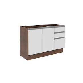 Balcão de Pia Glamy Rustic/Branco 2 Portas 3 Gavetas Madesa