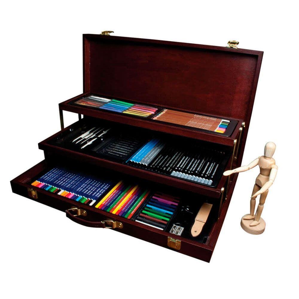 Estojo Maleta Super luxo para desenho Completa - Royal & Langnickel - RSET-ART8100 3T com 134 Peças