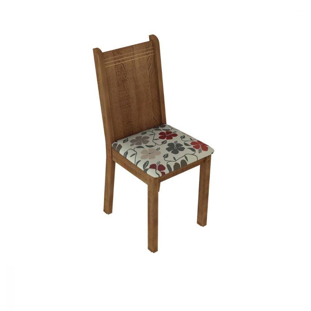 Kit 4 Cadeiras Rustic Hibiscos Madesa4290