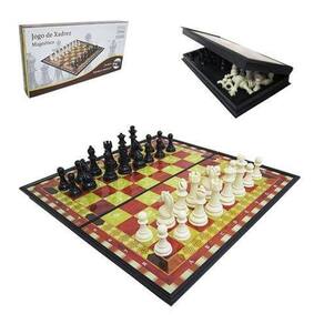 Jogo De Xadrez Imantado Com 32 Peças 31,5 Cm