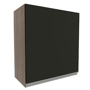 Armário Aéreo Madesa Glamy 60 cm 1 Porta - Rustic/Preto