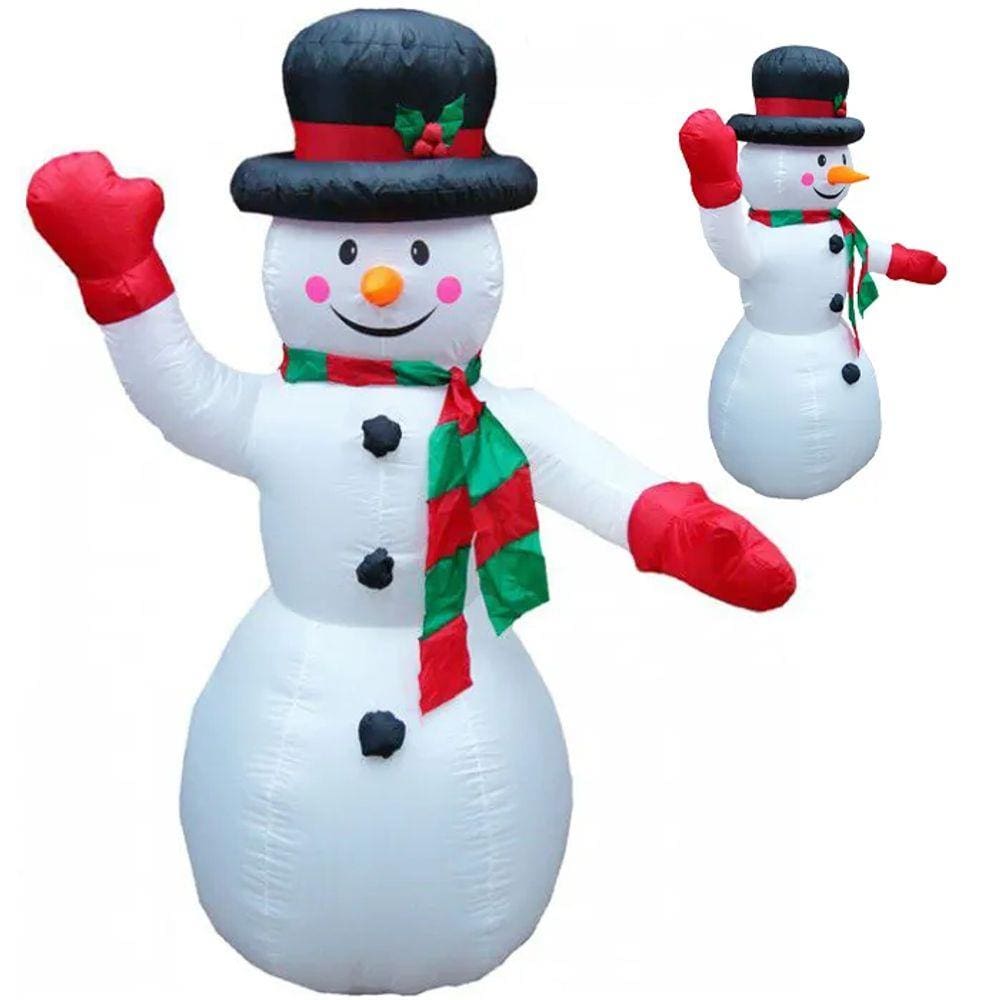 Boneco de Neve Natal Natalino 1 metros e 80 cm Inflável Decoração