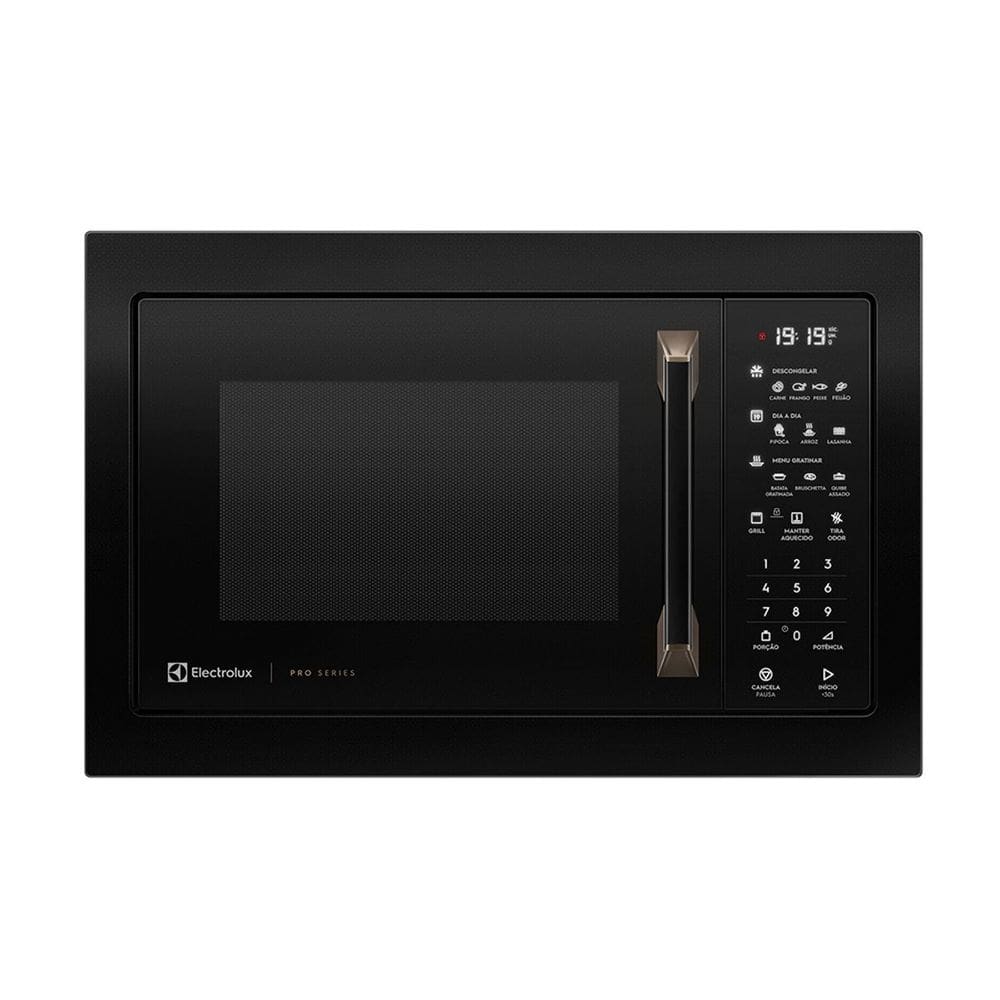 Micro-ondas de Embutir Electrolux 34L com Grill e painel glass touch Pro Series Preto (MV43T)