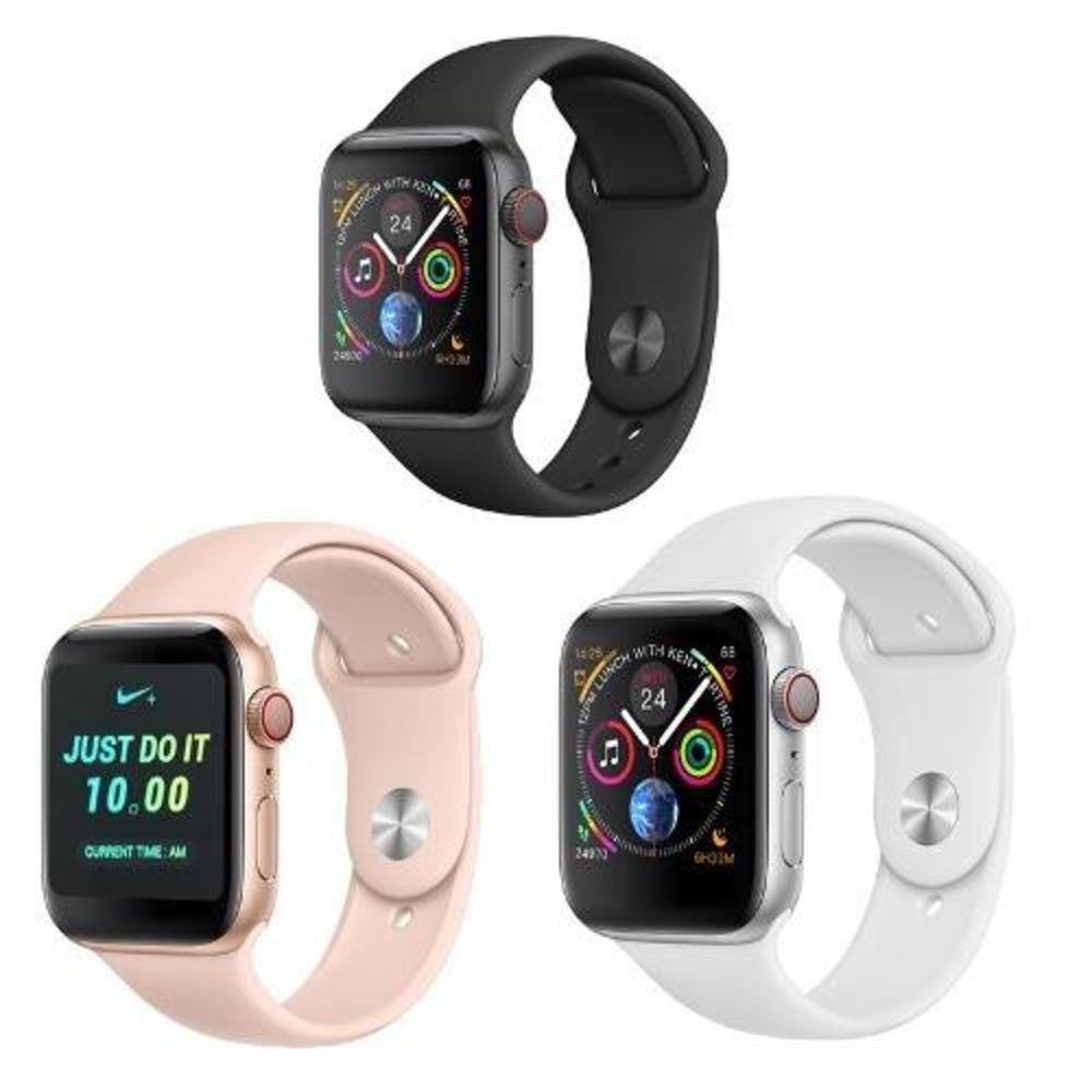 smartwatch iwo 8 rosa relógio inteligente 44mm serie 4