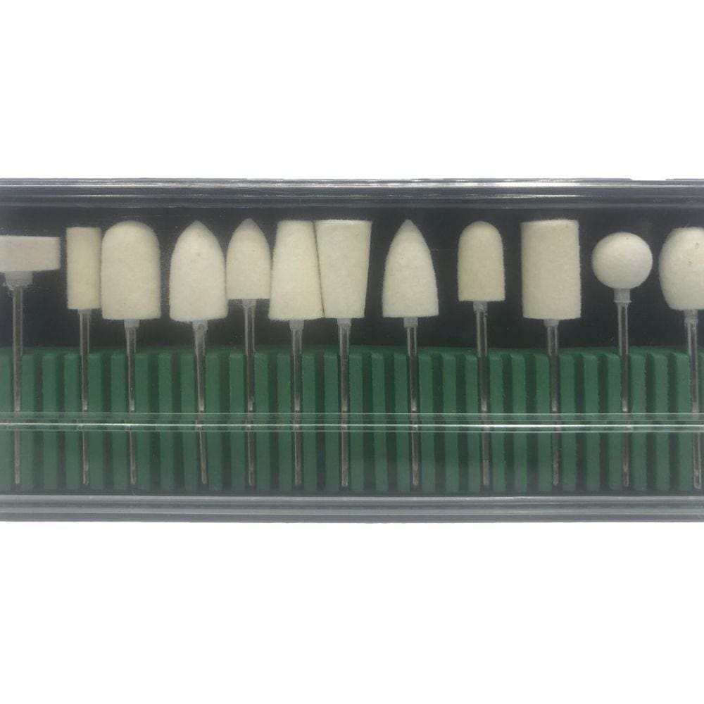 Kit 12 Brocas de Cerâmica Profissionais Lixas Lixadeiras Elétrica Unha