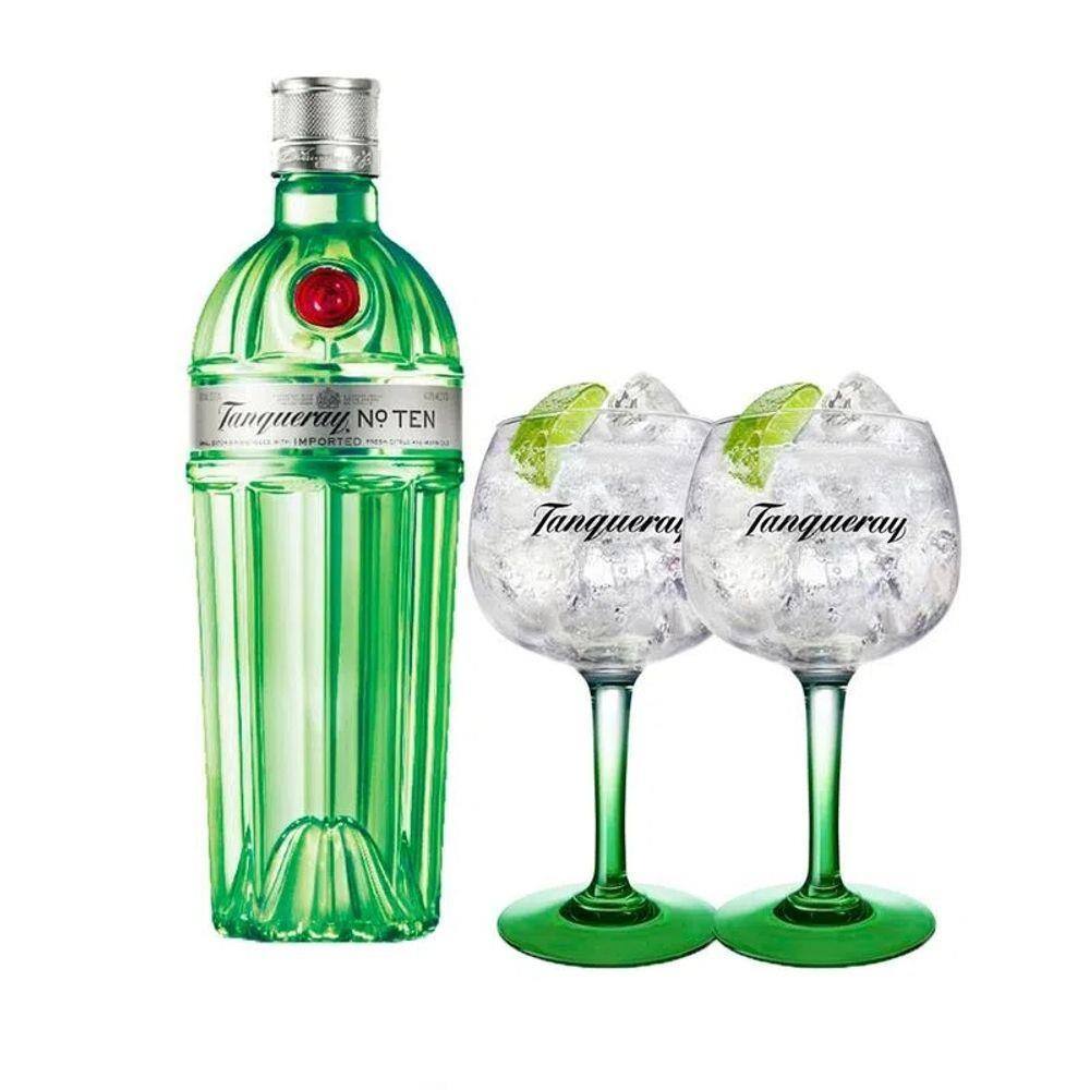 Combo Gin Tanqueray Ten 750ml + 2 Taças