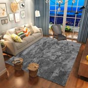 Tapete Muito Peludo Aconchego 200x240cm Cinza Casa Don