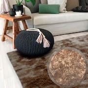 Tapete Para Sala Peludo Fofinho 100x140cm Caramelo Casa Dona
