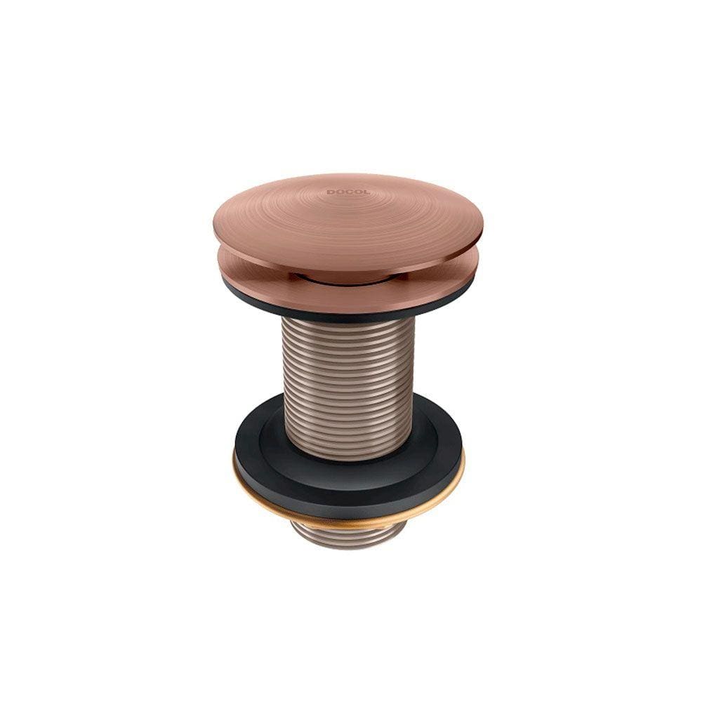 Válvula de Escoamento para Banheiro Click Clack 7/8” Cobre Escovado - Docol