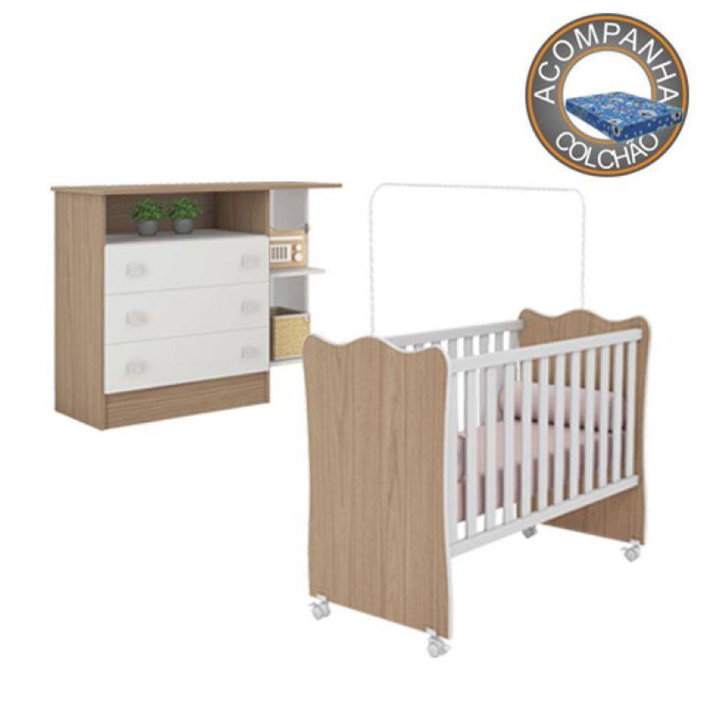 Kit berco comoda quarda roupa tuboarte Casas Bahia
