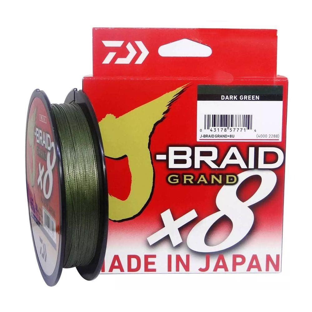 Linha Pesca Multifilamento Daiwa J-braid 8 Fios 300 metros 0.32mm 40 Lbs