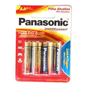 Pilha Alcalina Pequena AA Leve 4 Pague 3 - Panasonic