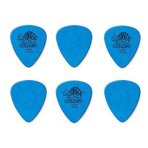 Kit C/ 6 Palhetas Dunlop Tortex Azul 1.00 mm - PL0053