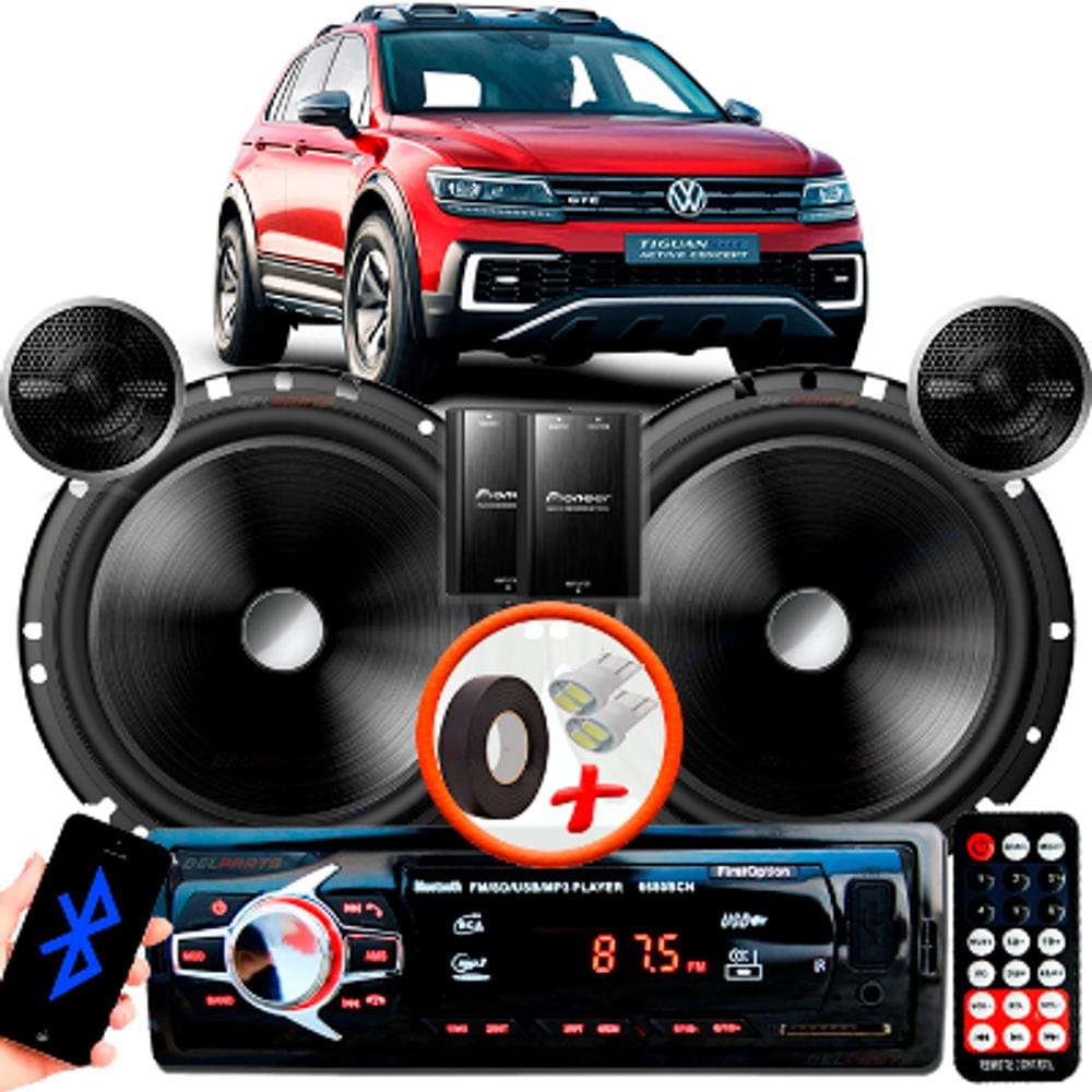 Alto Falante Pionner Vw Up Traseiro 2 Vias Ts C170br 6 120w Rms