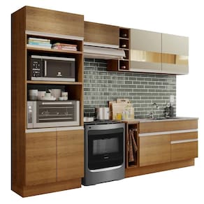 Cozinha Completa Madesa Jade com Armário e Balcão (Sem Tampo e Pia)