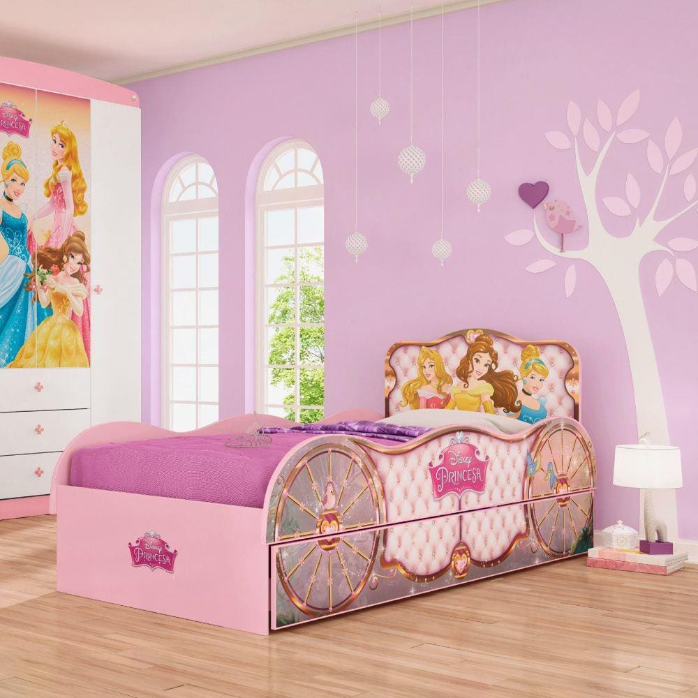 Cama Barbie Star Com Dossel - Pura Magia - Rosa