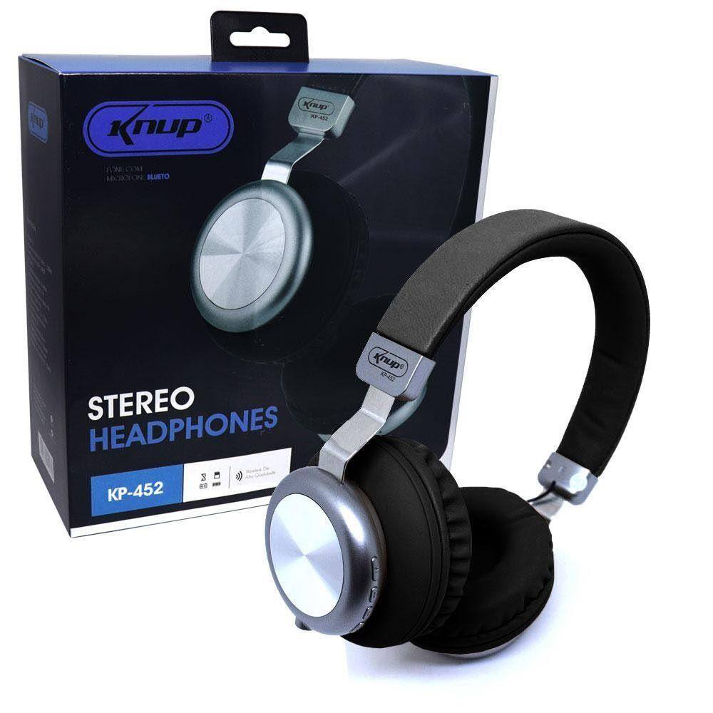 Fone De Ouvido Bluetooth 5.0 Kp-452 Knup Preto | Casas Bahia