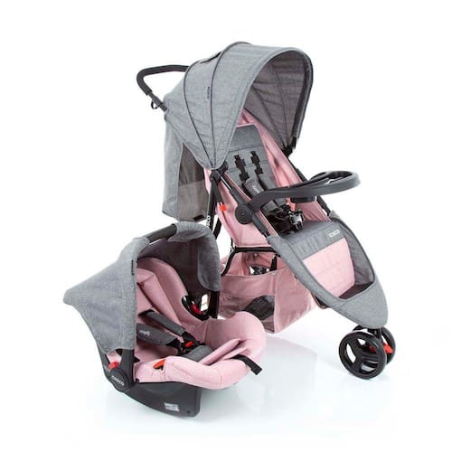 Menor preço em Travel System Jetty Duo Cosco - Rosa Mescla