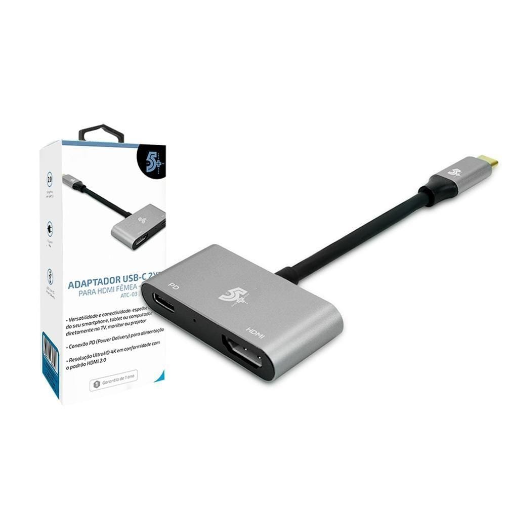 Adaptador USB-C x HDMI Fêmea 4k PD 018-7454 Pix