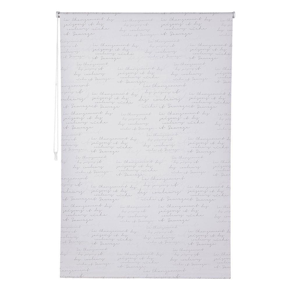 Cortina Rolo Blackout Letra Branco150x250cm Just Home Collection