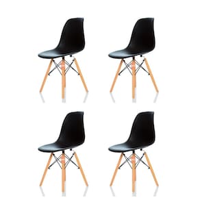 Conjunto 4 Cadeiras Charles Eames Eiffel DSW Preta