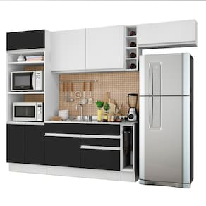 Cozinha Completa Madesa Safira com Armário e Balcão (Sem Tampo e Pia)