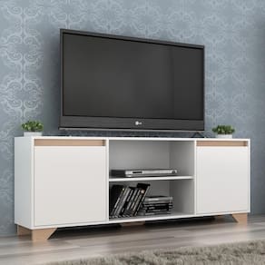 Rack Para Tv Até 50 Polegadas Benevello 2 Portas 2031 Branco - Quiditá Móveis