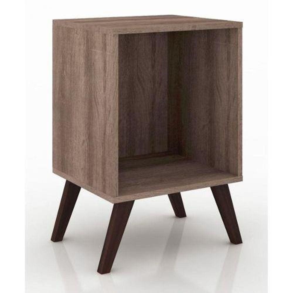 Mesa de Cabeceira Retrô Com Nicho Rt 3013 - Rústico