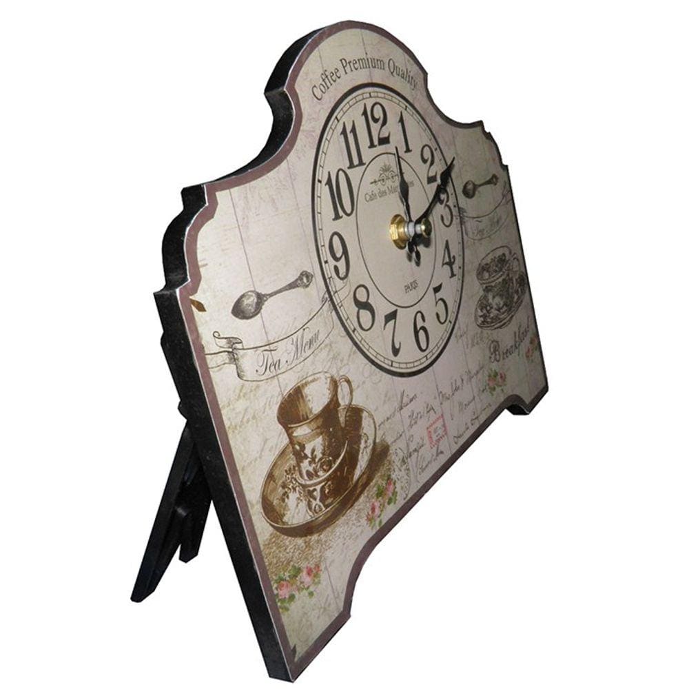 Relogio De Mesa Cafe da Manha Vintage Retro Decoracao Casa (XIN-07)