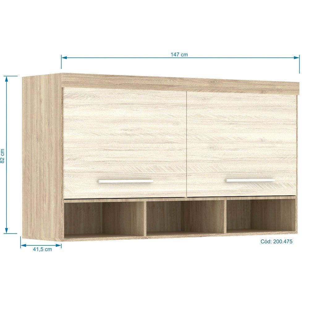 Armário Aéreo 2 Portas Modulado Master Eucamoveis