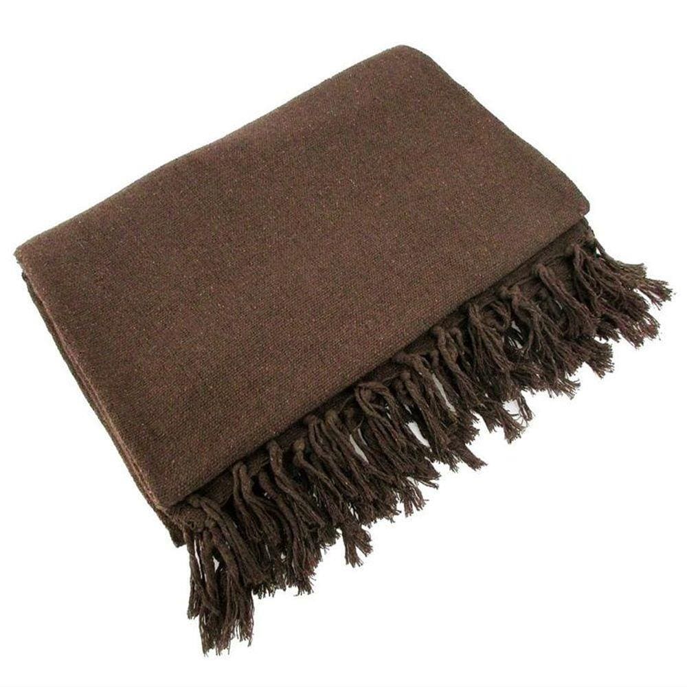Manta Para Sofá Em Algodão Marrom Tabaco Gigante 2,40 X 1,80