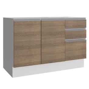 Balcão de Pia Acordes Glamy 120cm MDF 3 Portas RusticMadesa