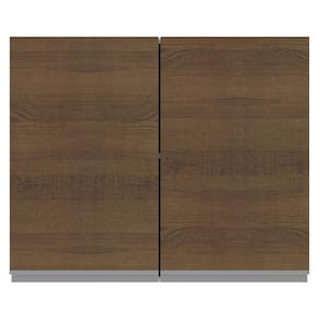 Armário Aéreo Acordes Glamy 100% MDF 80 cm 2 Portas Branco/Rustic Madesa
