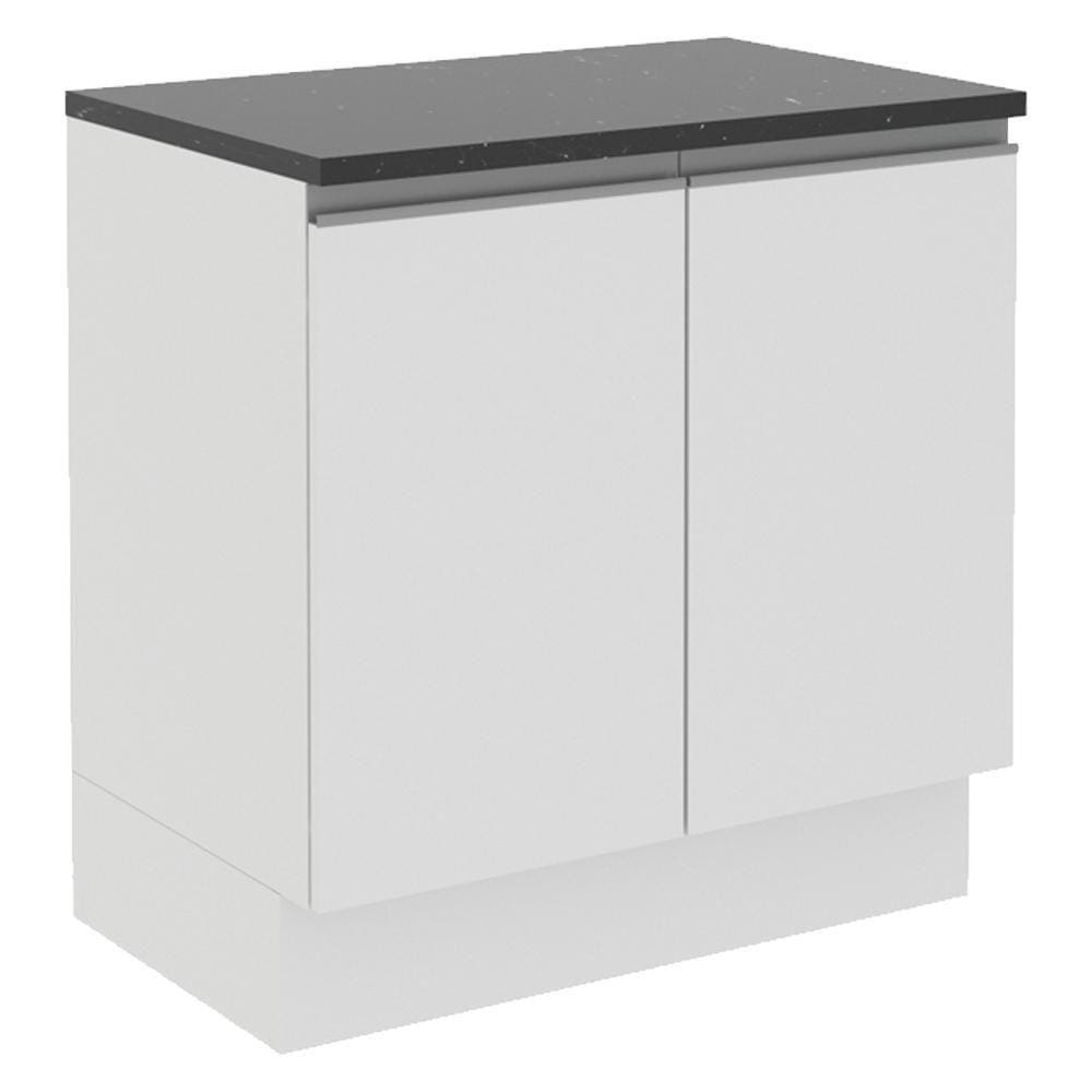 Balcão Acordes Glamy 100% MDF80cm 2 Portas Branco Madesa