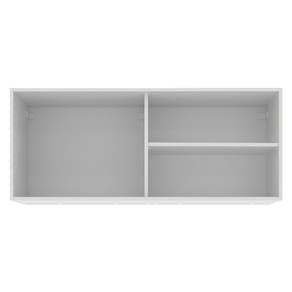Armário Aéreo Acordes Glamy 100% MDF 2 Portas de Correr de Vidro Quadrato Branco Madesa